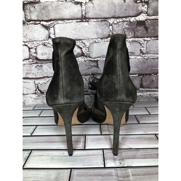 Vince Camuto Nigel Charcoal Gray Suede Elastic Pointed Toe Heels Women 9M US/39 - Picture 4 of 16